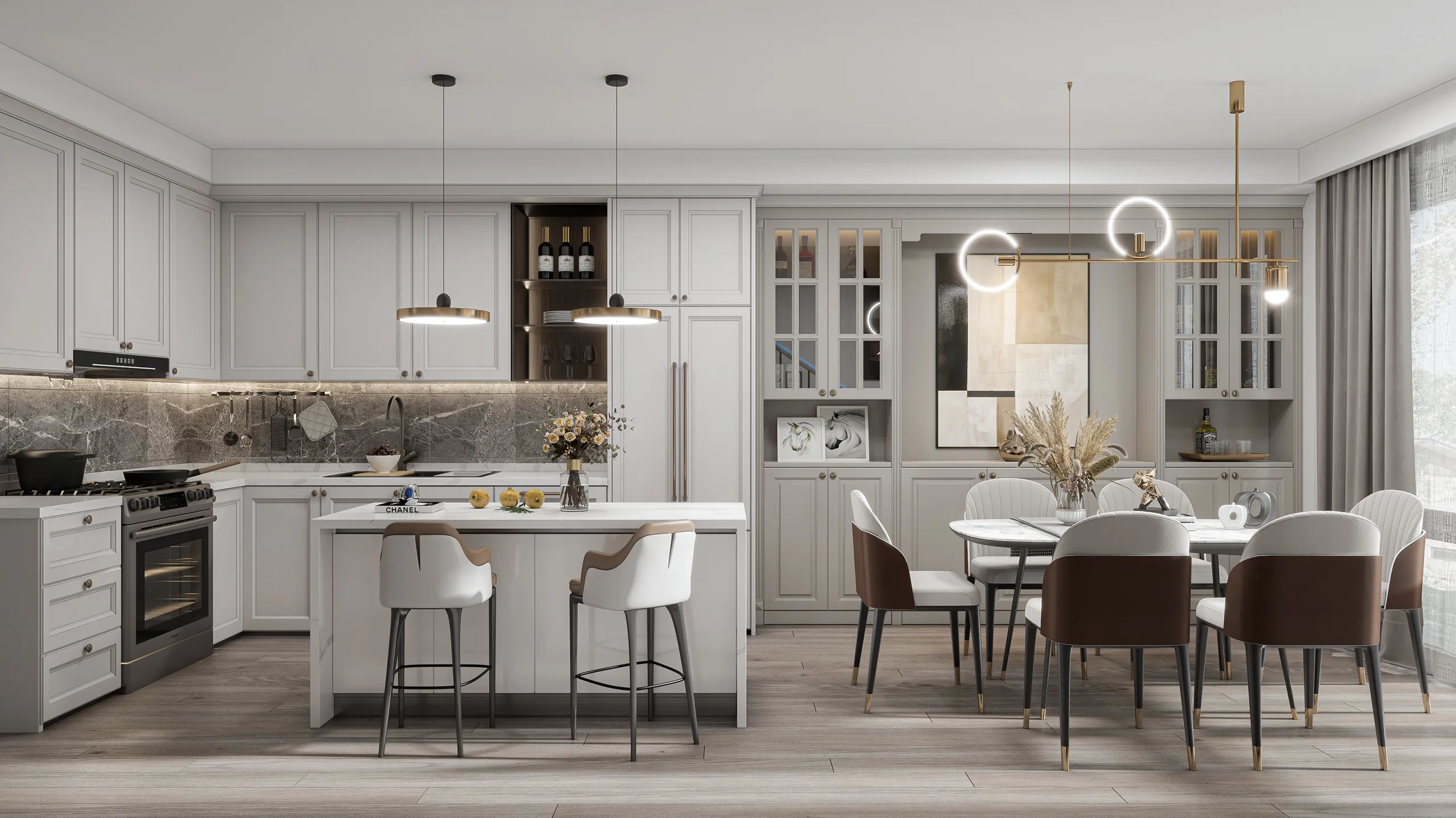 Refined residence interior