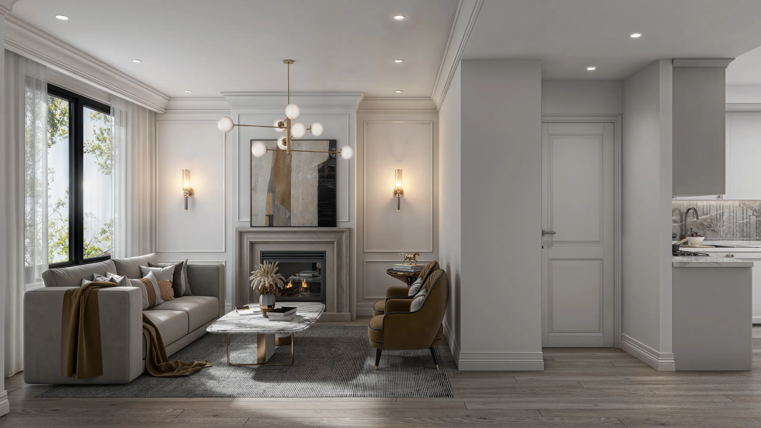 Refined residence interior