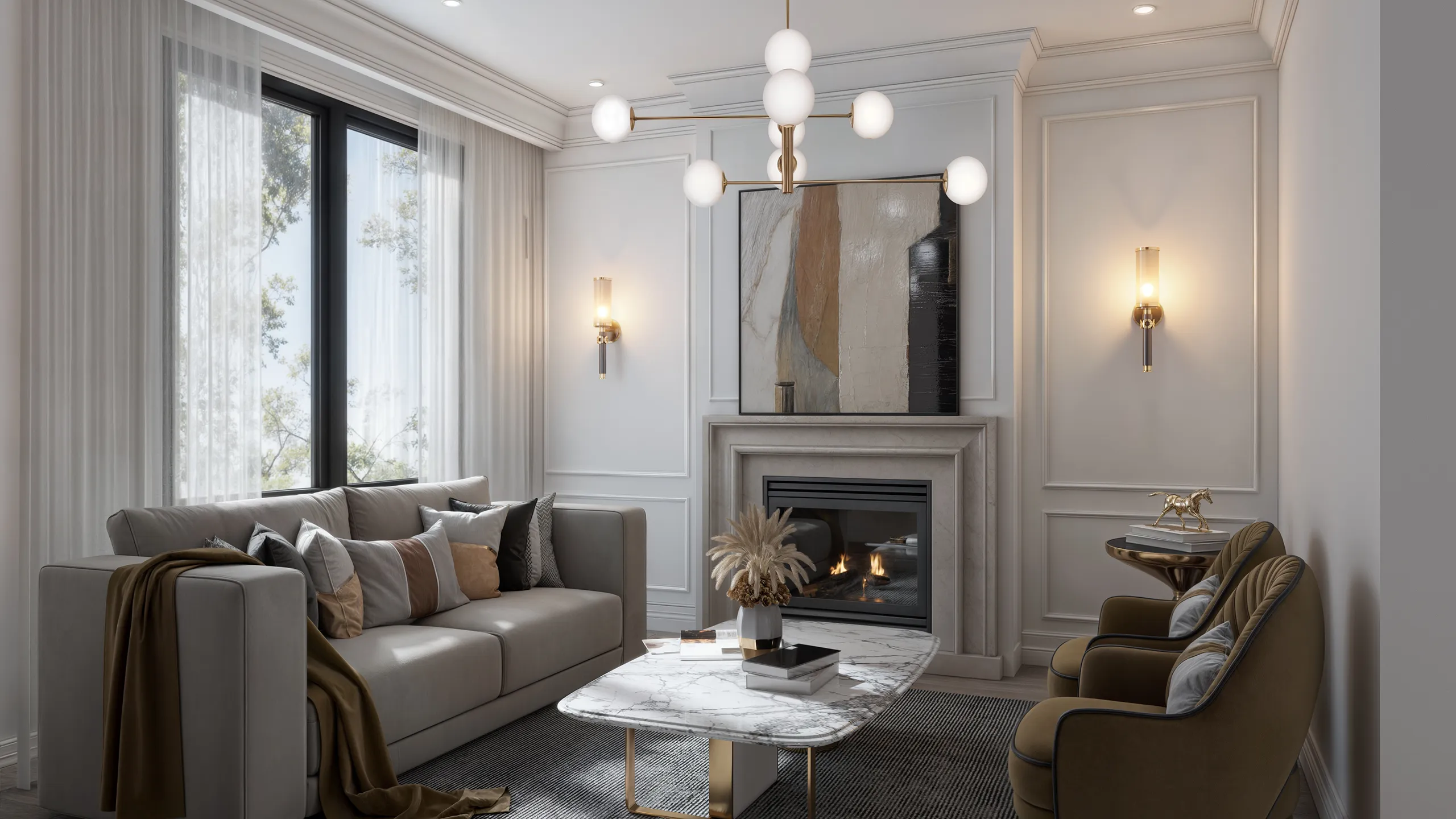 Refined residence interior